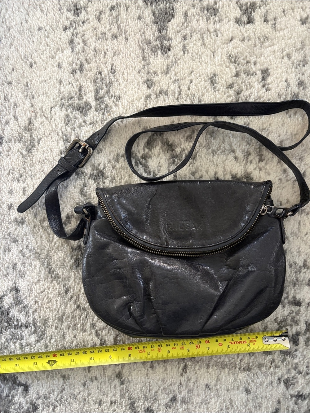 Genuine Leather Rudsak Crossbody Bag with Zip Flap
